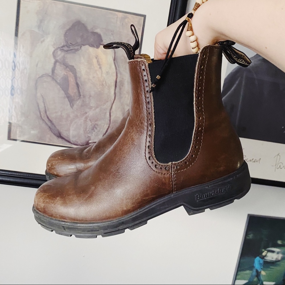 Blundstone 500 #1351 Rustic Brown High Top Chelsea